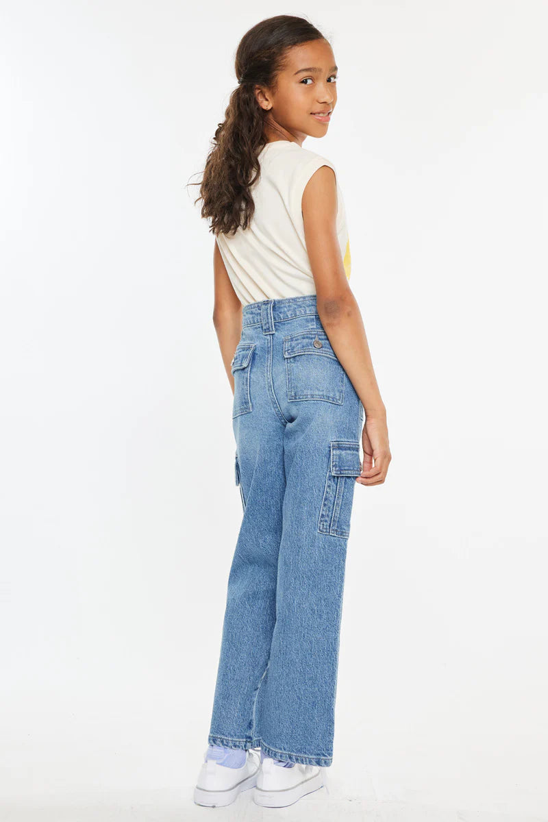 KanCan Girls High Rise Cargo Pants