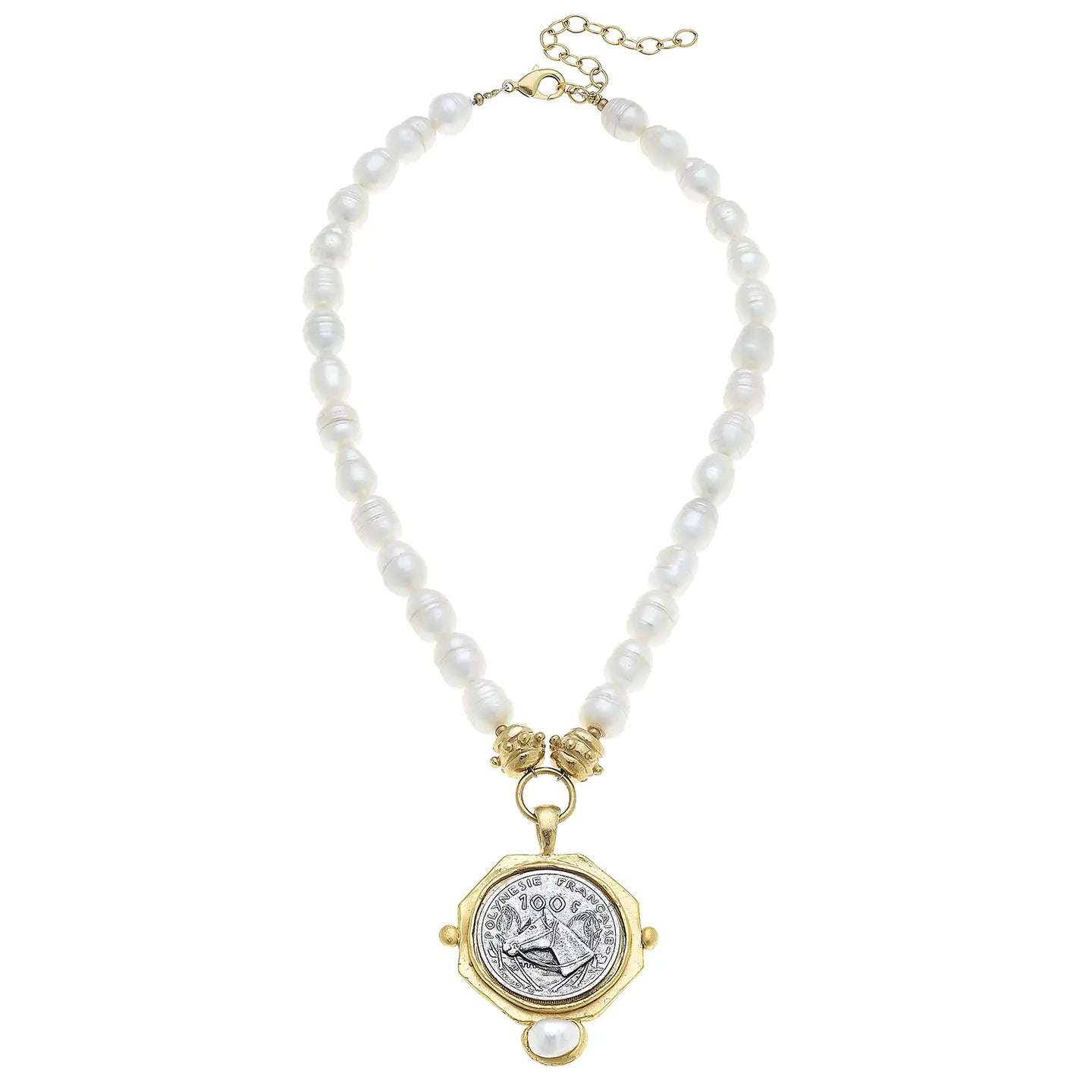Susan Shaw Horse Franc Hand Set Pearl Necklace