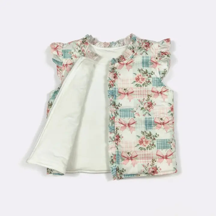 Patchwork Rose Girls Vest