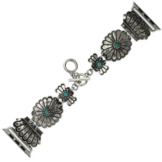 Concho & Turquoise Chain Apple Watchband
