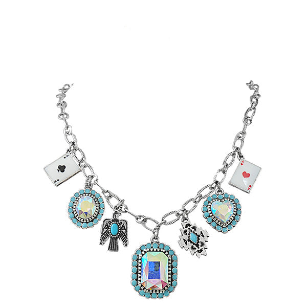 18" Iridescent Charm Necklace