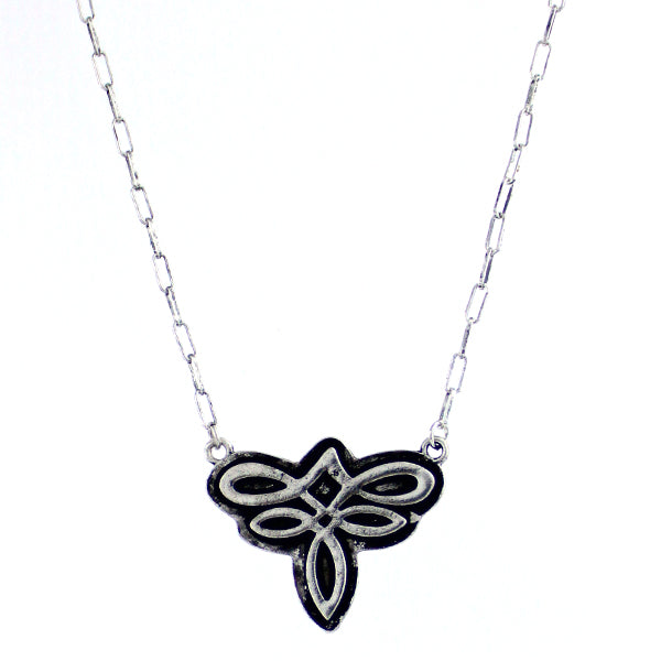 Boot Stitch Pendant Necklace