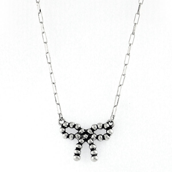 Bubble Bead Bow Necklace