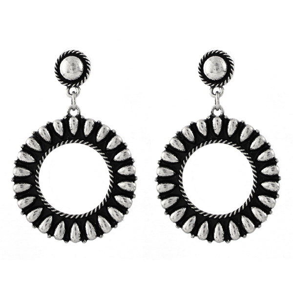 Round Bubble Cut Out Post Earring