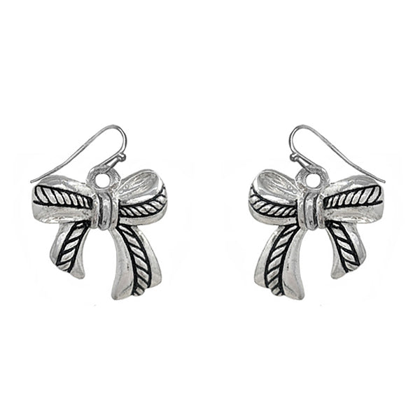 Rope Textured Bow Earring