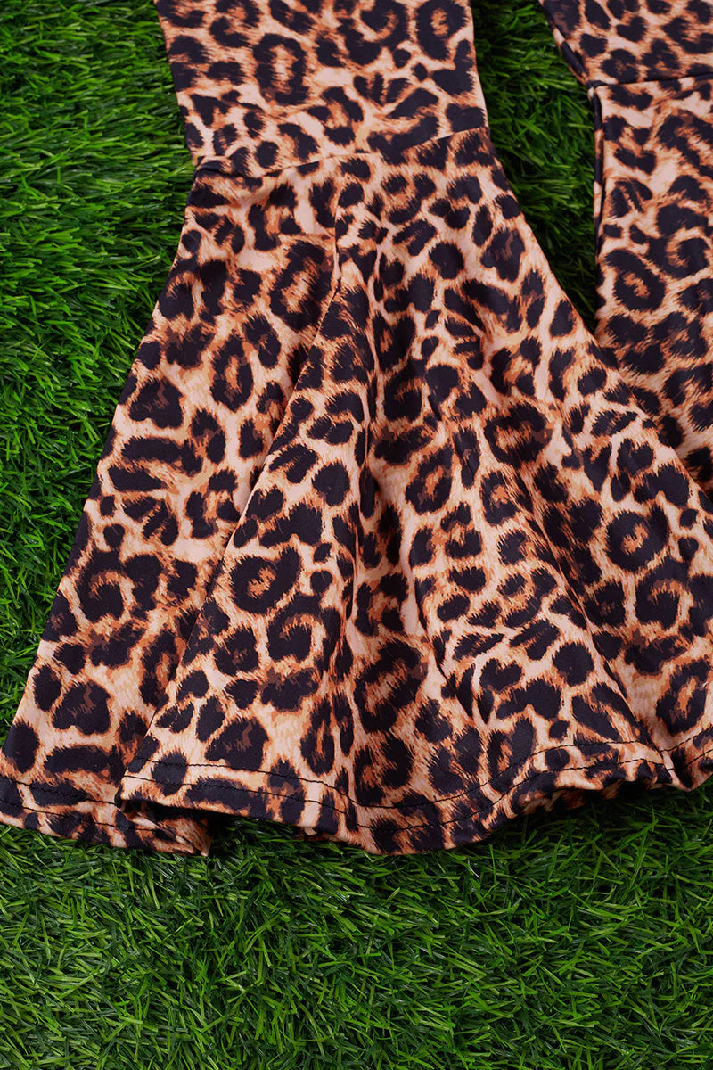 Lets Go Girls Leopard Pant Set