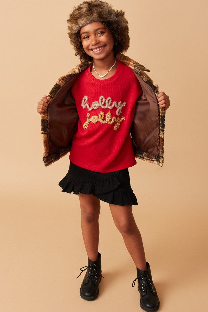 Girls Holly Jolly Knit Sweater