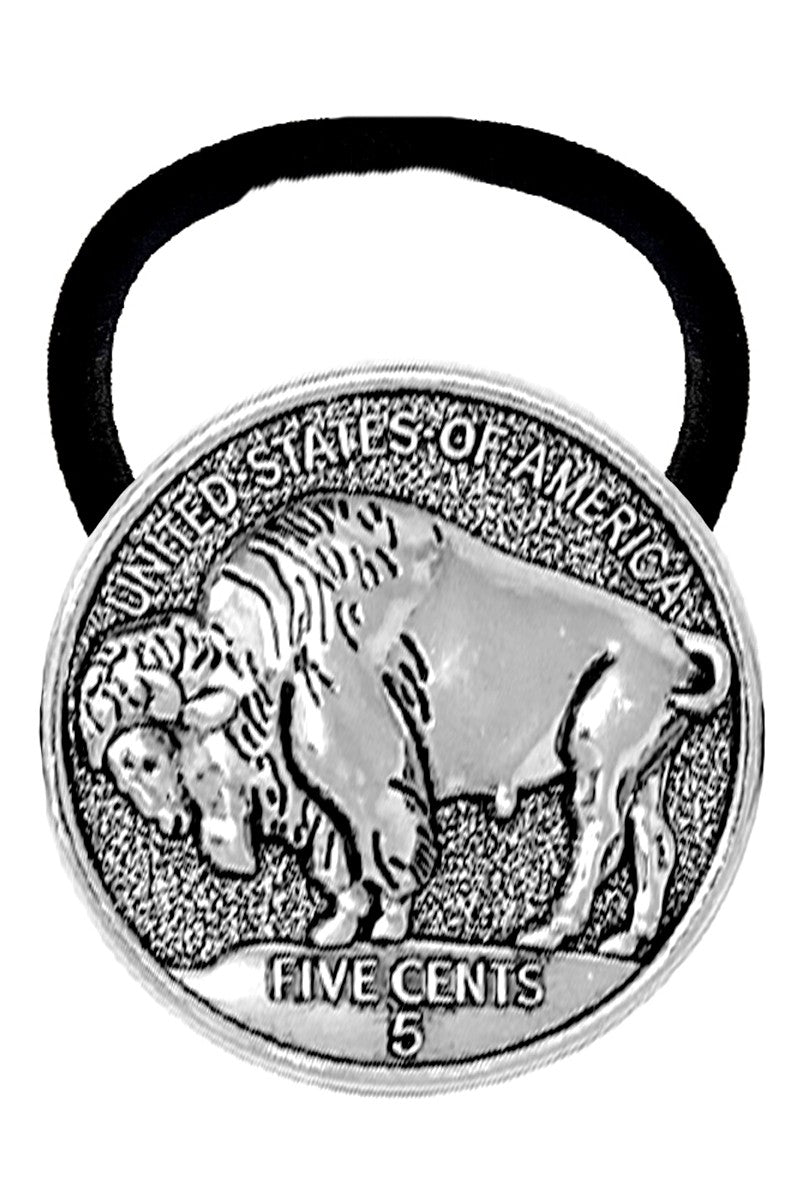 Buffalo Coin Hair Tie