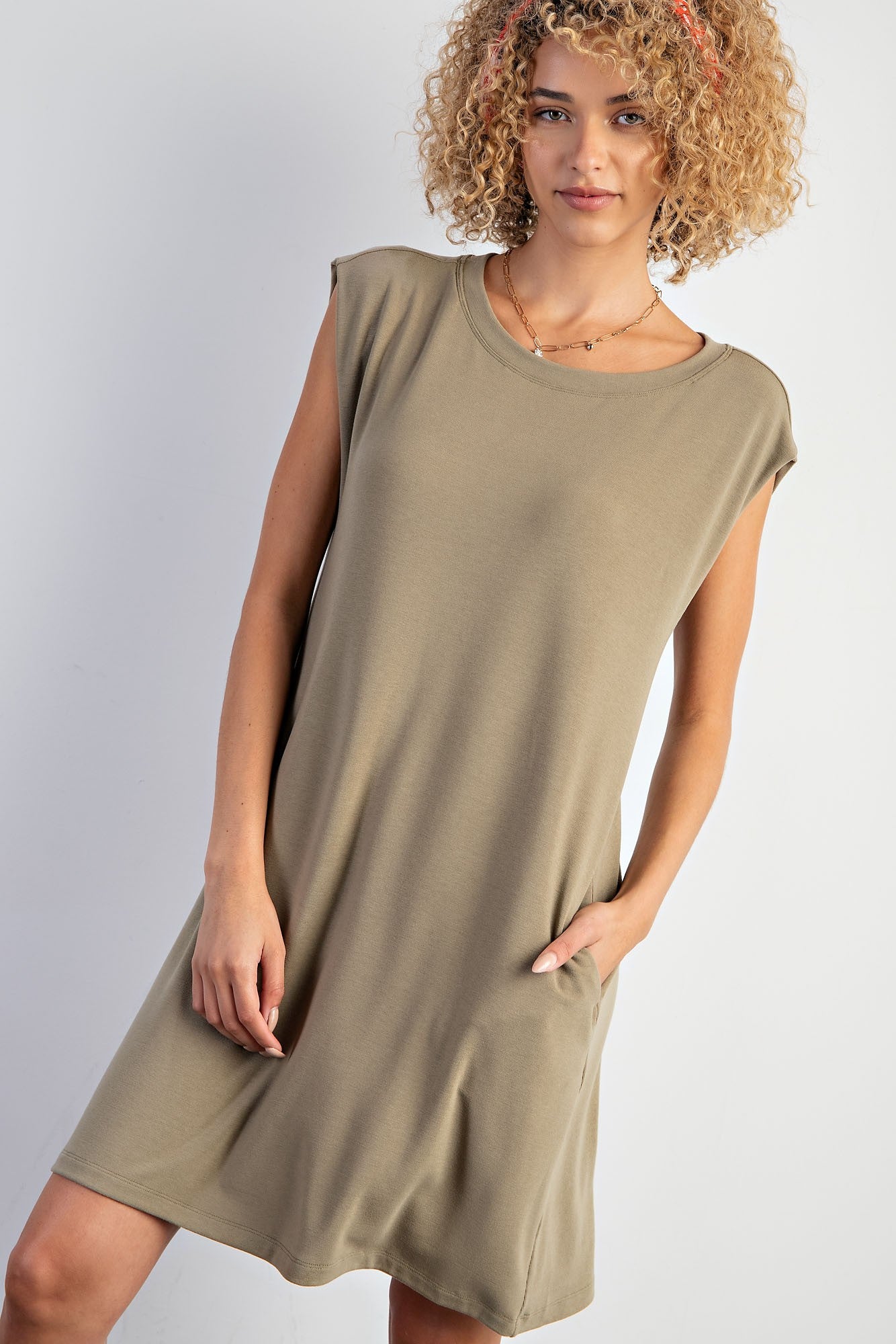 Viscose Knit Tunic Dress