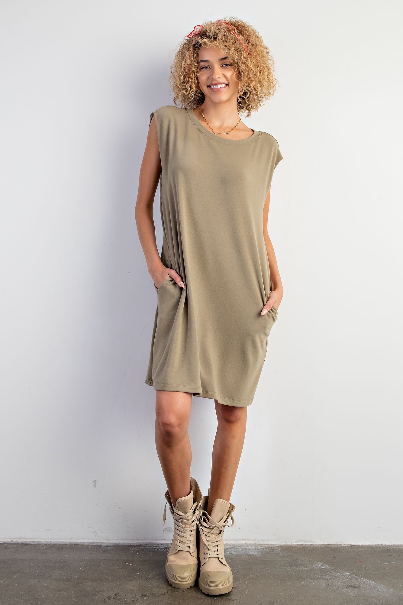 Viscose Knit Tunic Dress