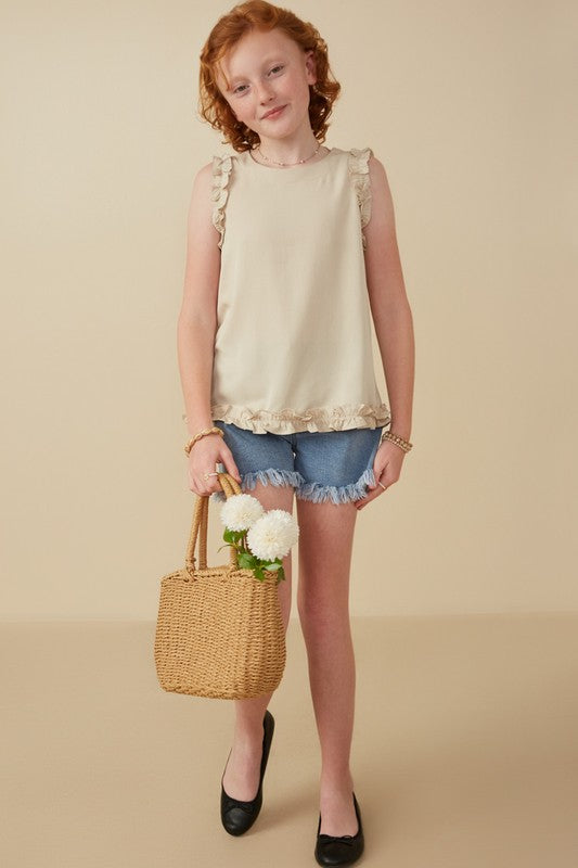 Girls Ruffle Detailed Tank