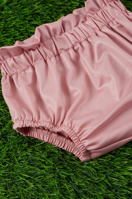 Blush Pink Ruffle Baby Bloomers