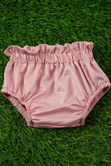 Blush Pink Ruffle Baby Bloomers