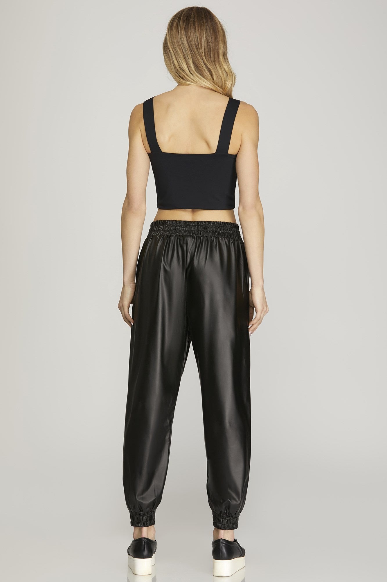 Black Shiny Joggers