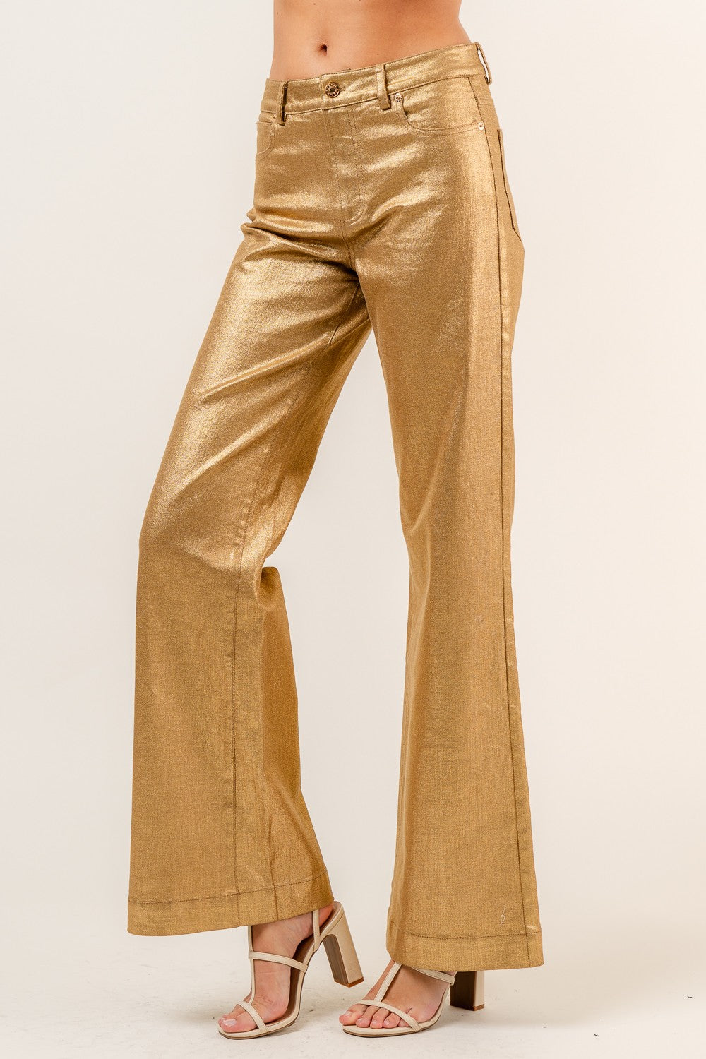Gold wide Leg Pants