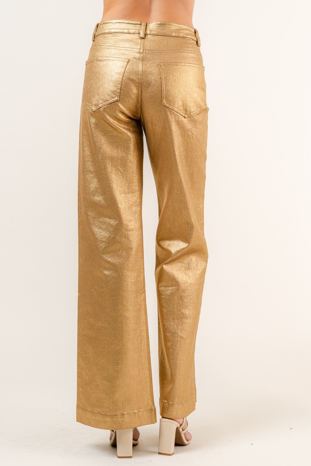 Gold wide Leg Pants