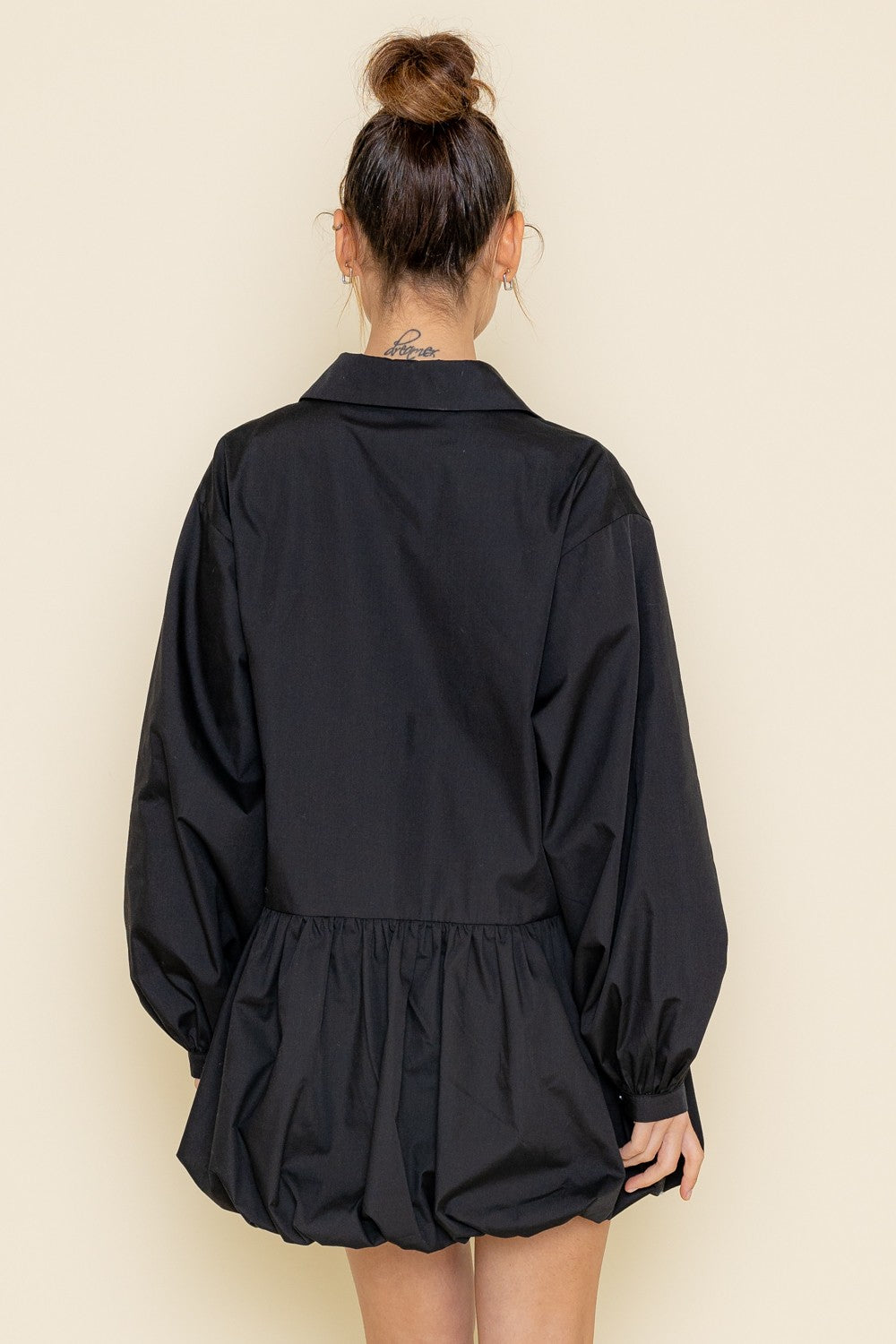 Bubble Skirt Shirt Dress