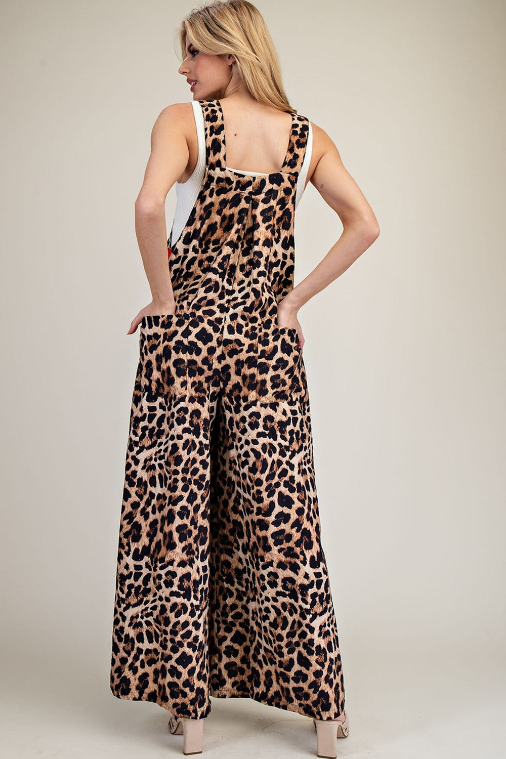 Leopard Print Side Track Jumpsuit