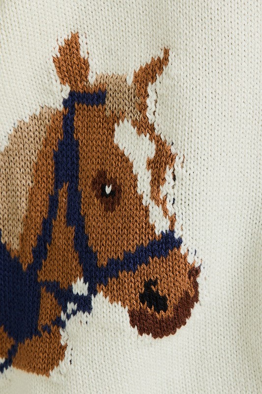 Horse Long Sleeve Cardigan