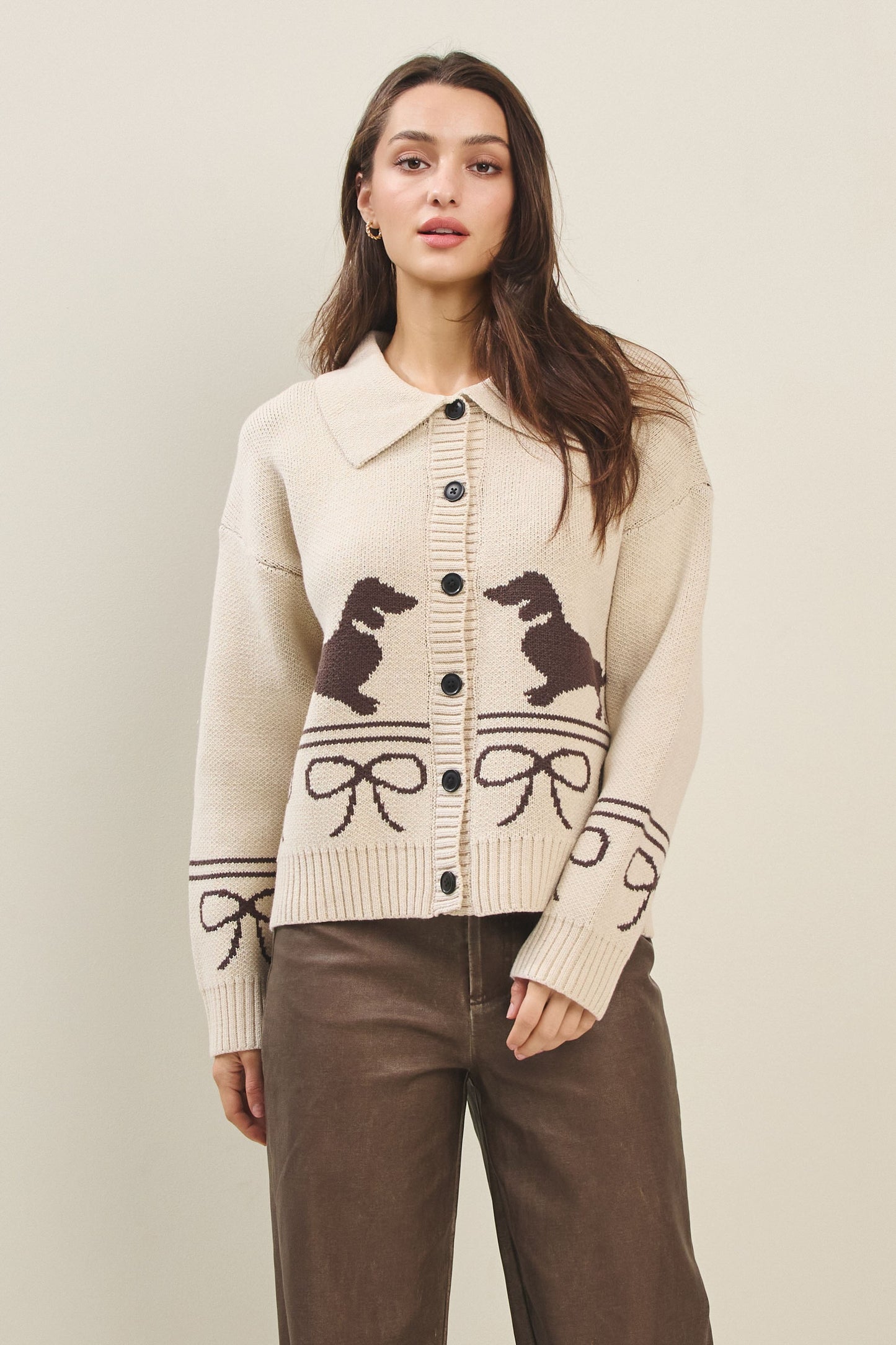 Dog & Bow Cardigan