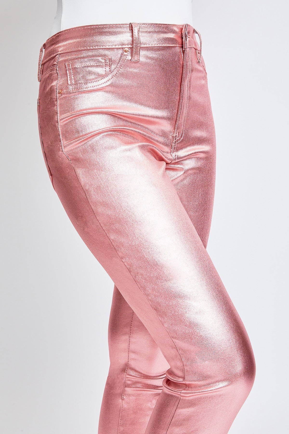 Pink Metallic Hyperstretch Skinny Pant