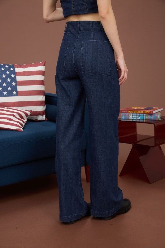Dark Denim Vest & Pant Set