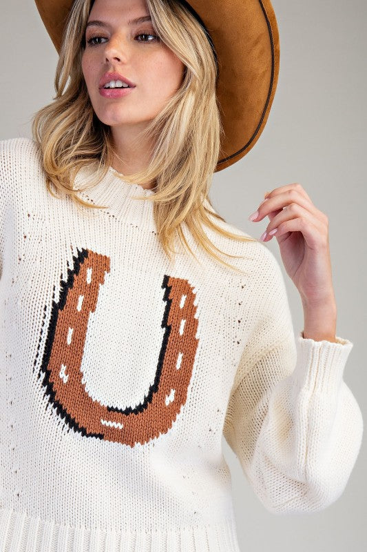 Vanilla Horseshoe Sweater