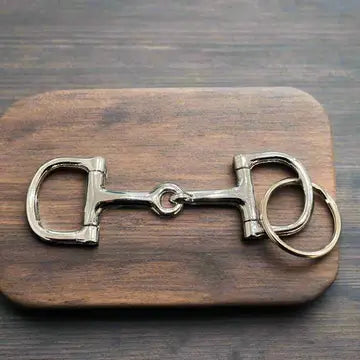 Silver Horse Bit Keychain