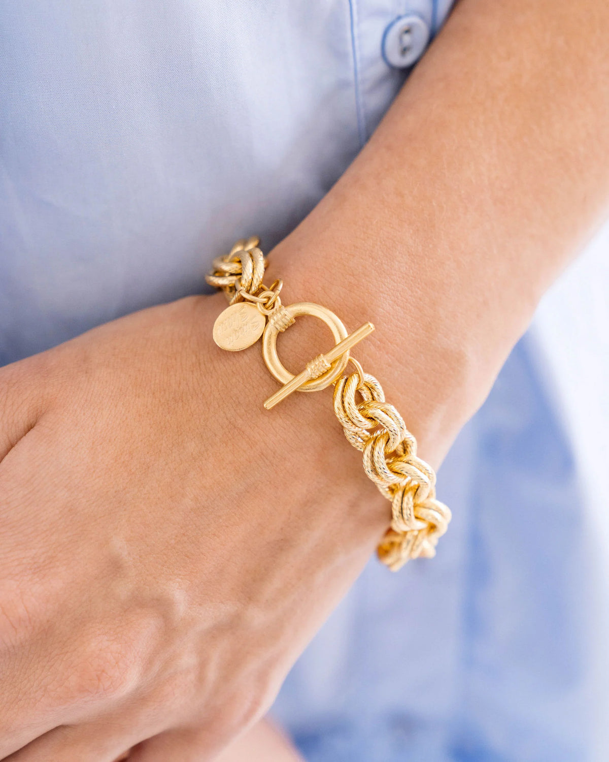 Susan Shaw Gold Double Chain Bracelet