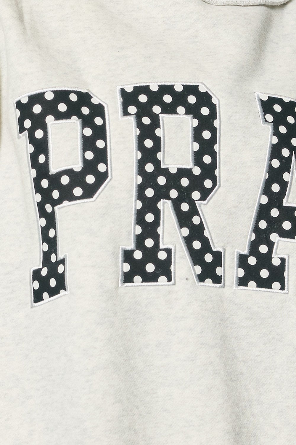 Embroidered Pray Ash Grey Sweatshirt