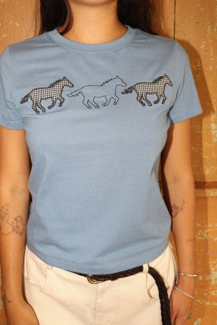 Galloping Horse Embroidered Tee