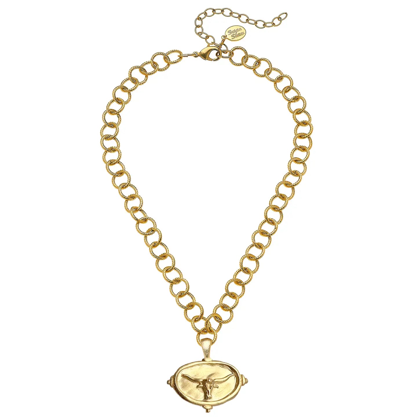 Susan Shaw Longhorn Intaglio Necklace