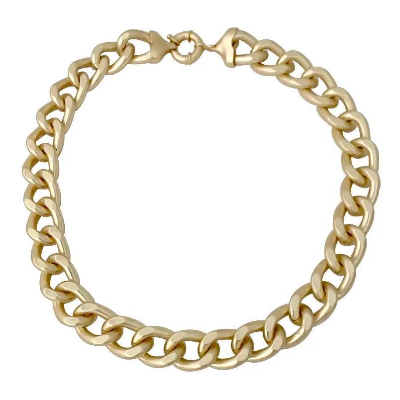 18" Matte Gold Chunky Curb Link Necklace