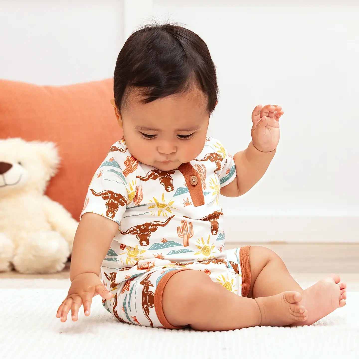 Happy Trails Henley Short Romper
