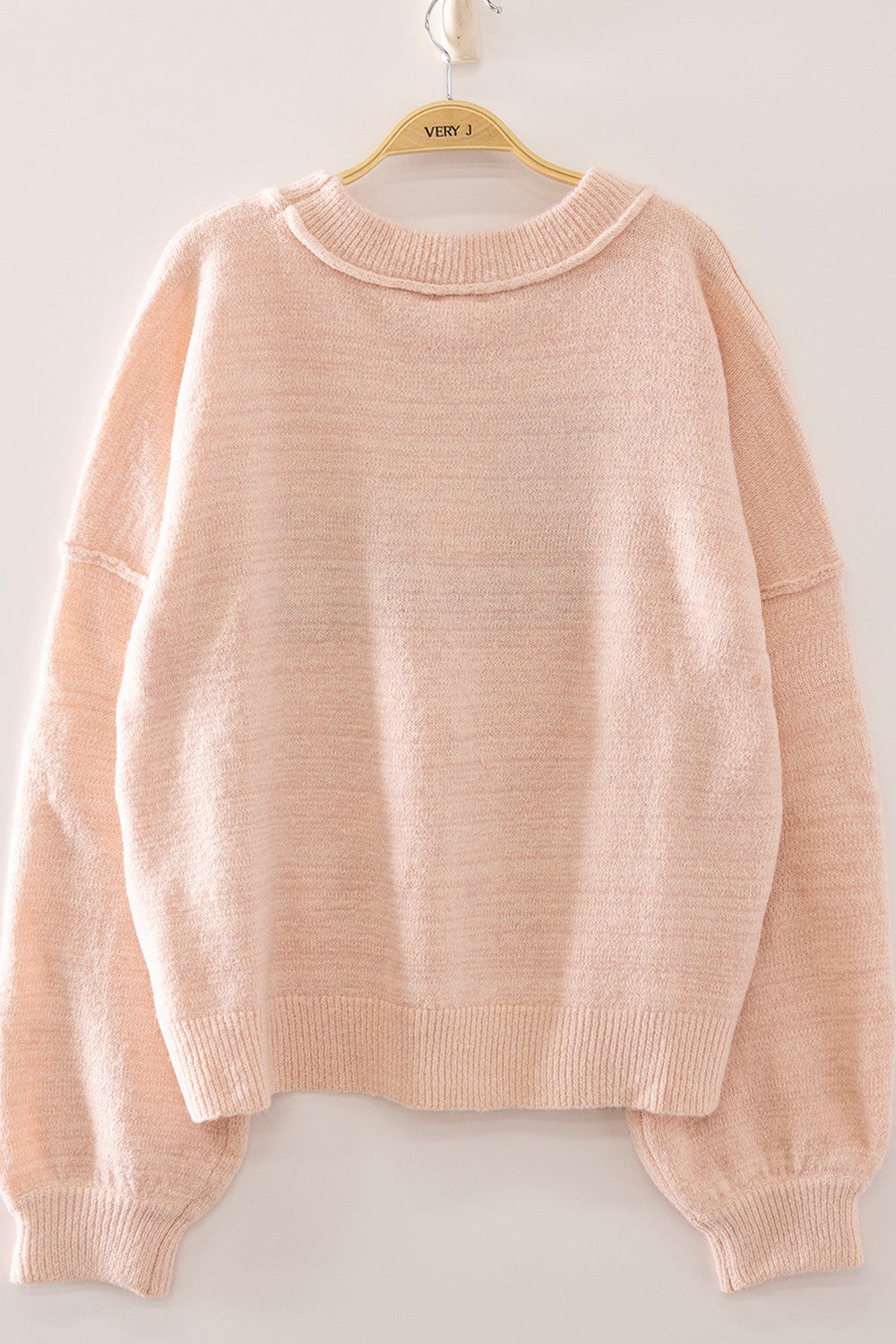 Hot Dog Sweater- Blush