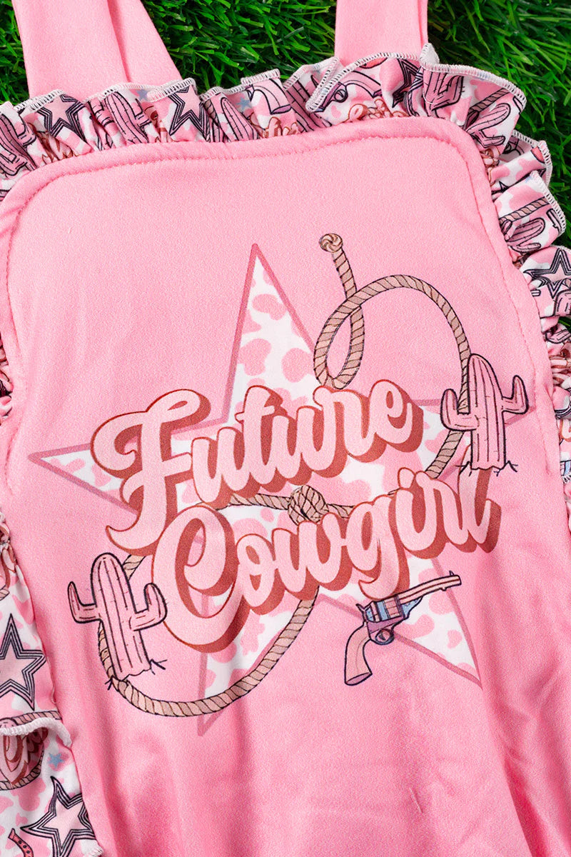Future Cowgirl Pink Onesie