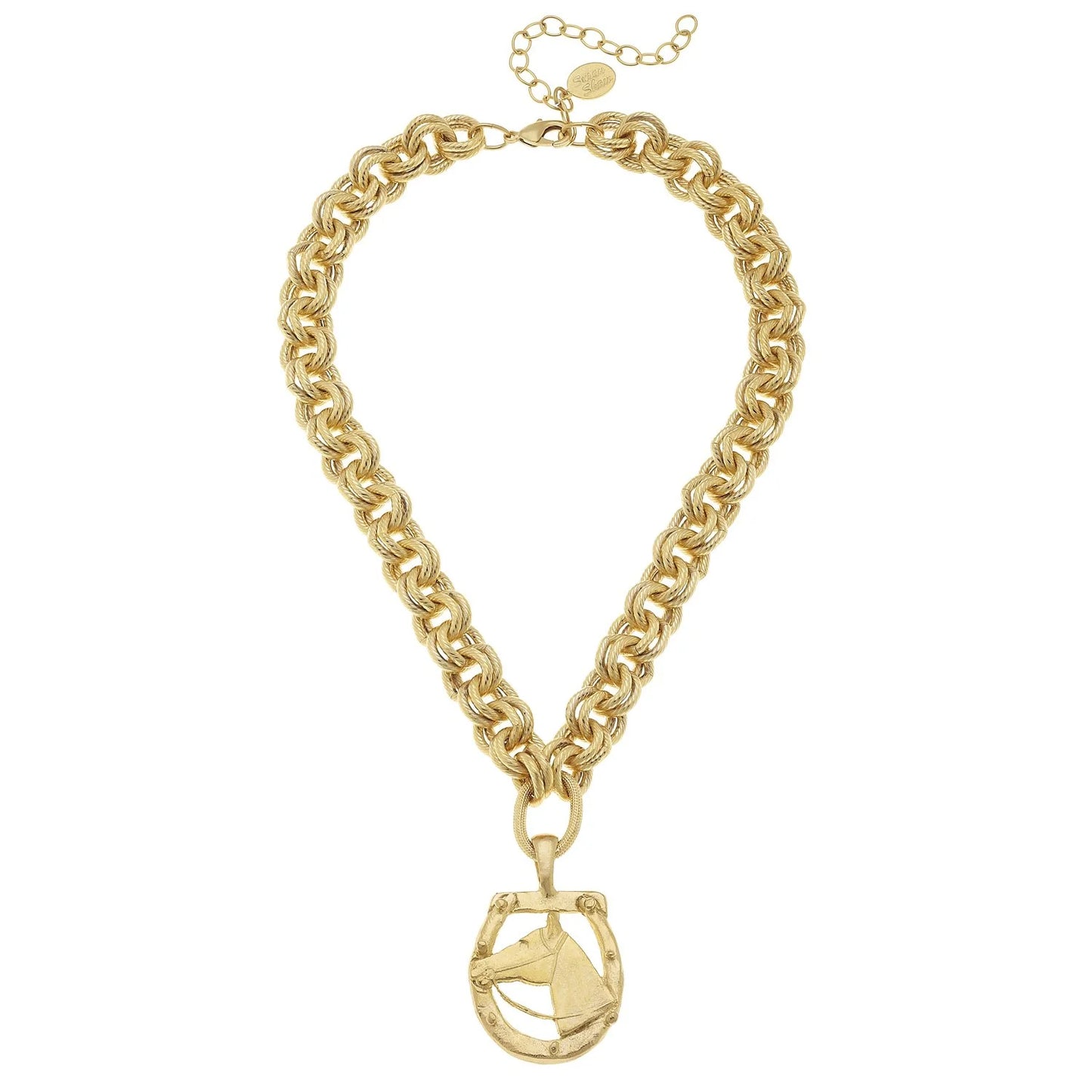 Gold Horse Shoe Necklace