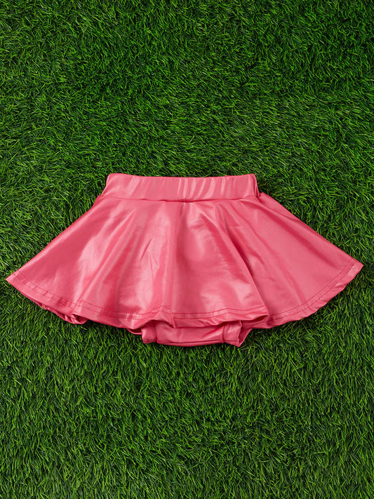 Infant Girls Hot Pink Faux Leather Skirt