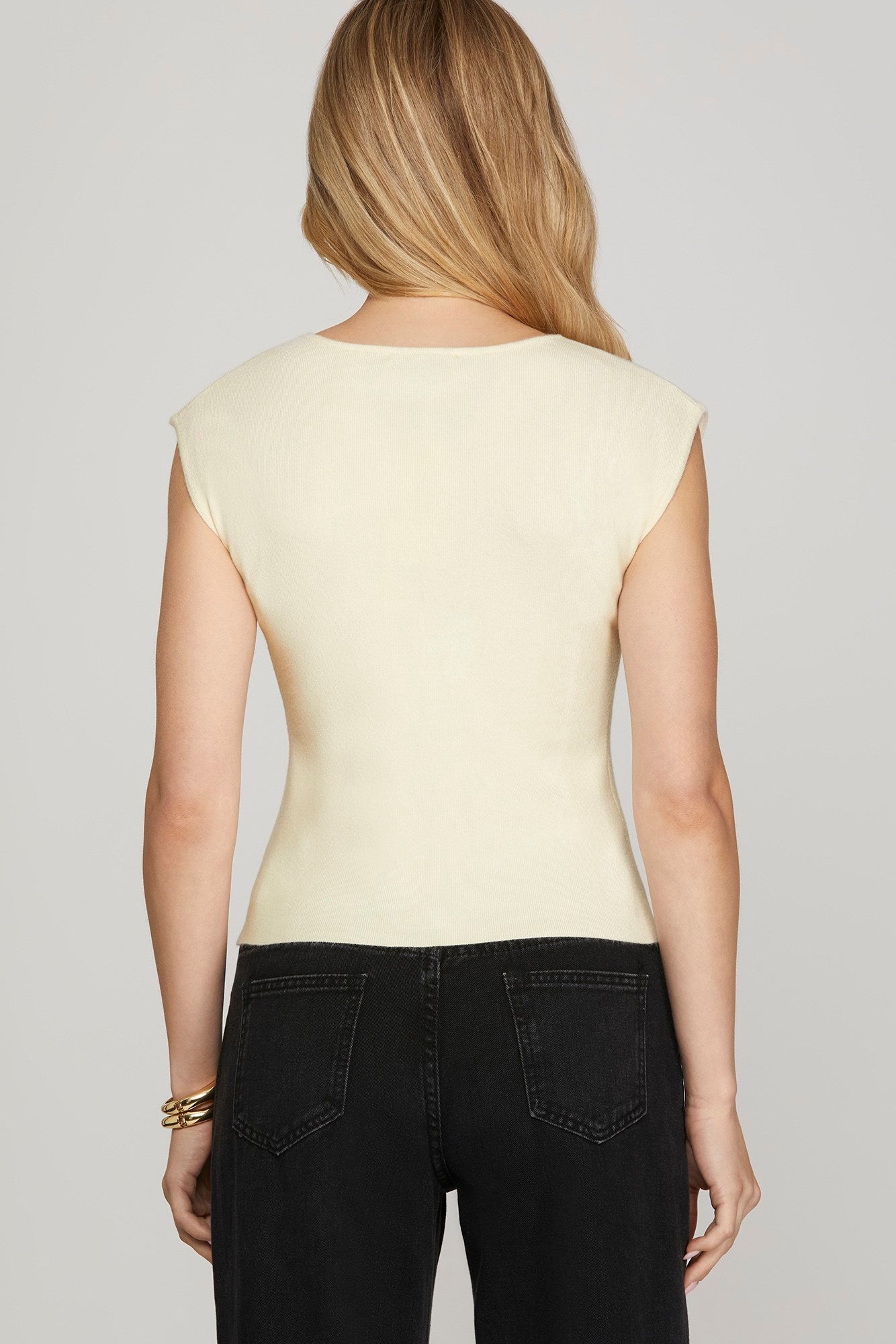 Cream Boat Neck Sweater