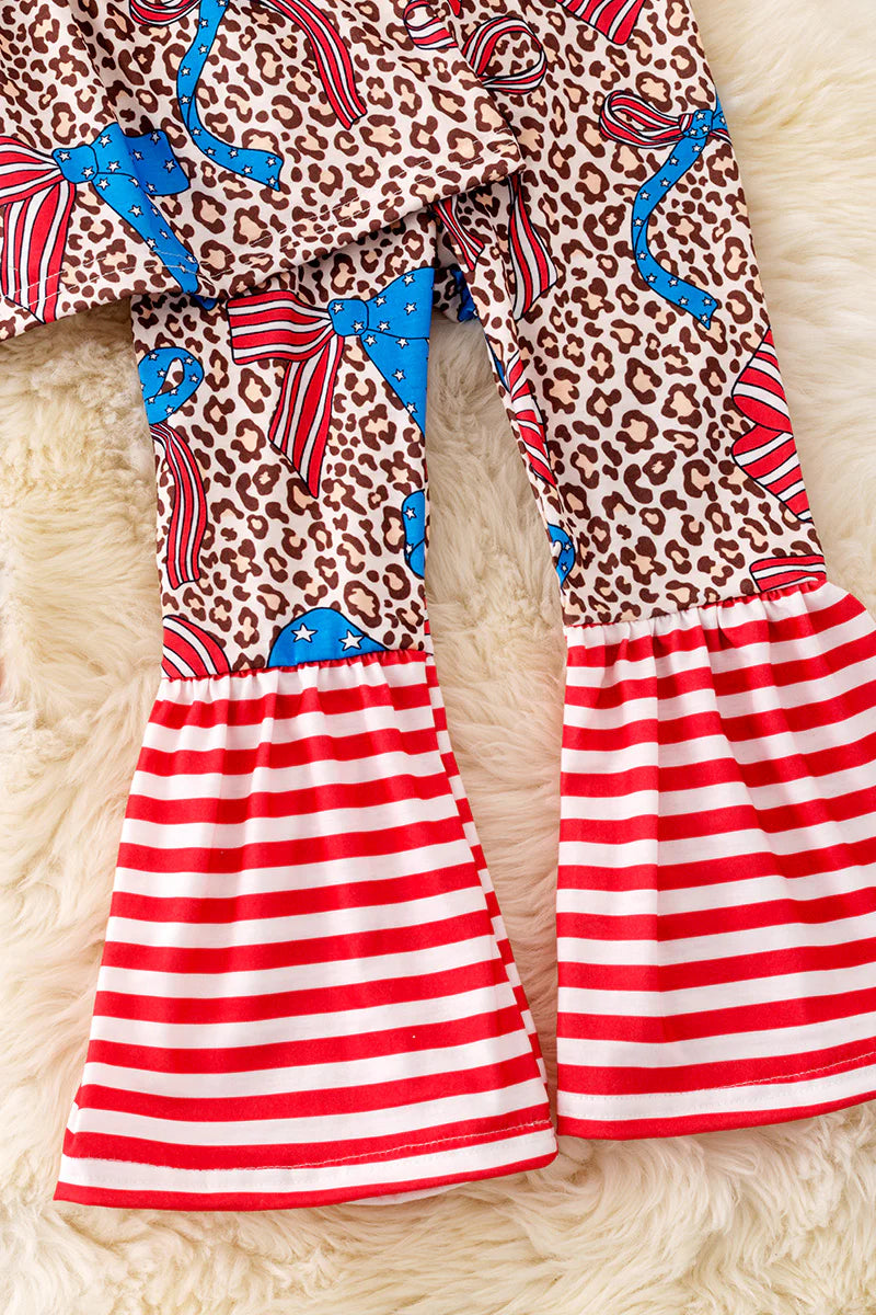 Girls Coquette & Leopard Patriotic Set
