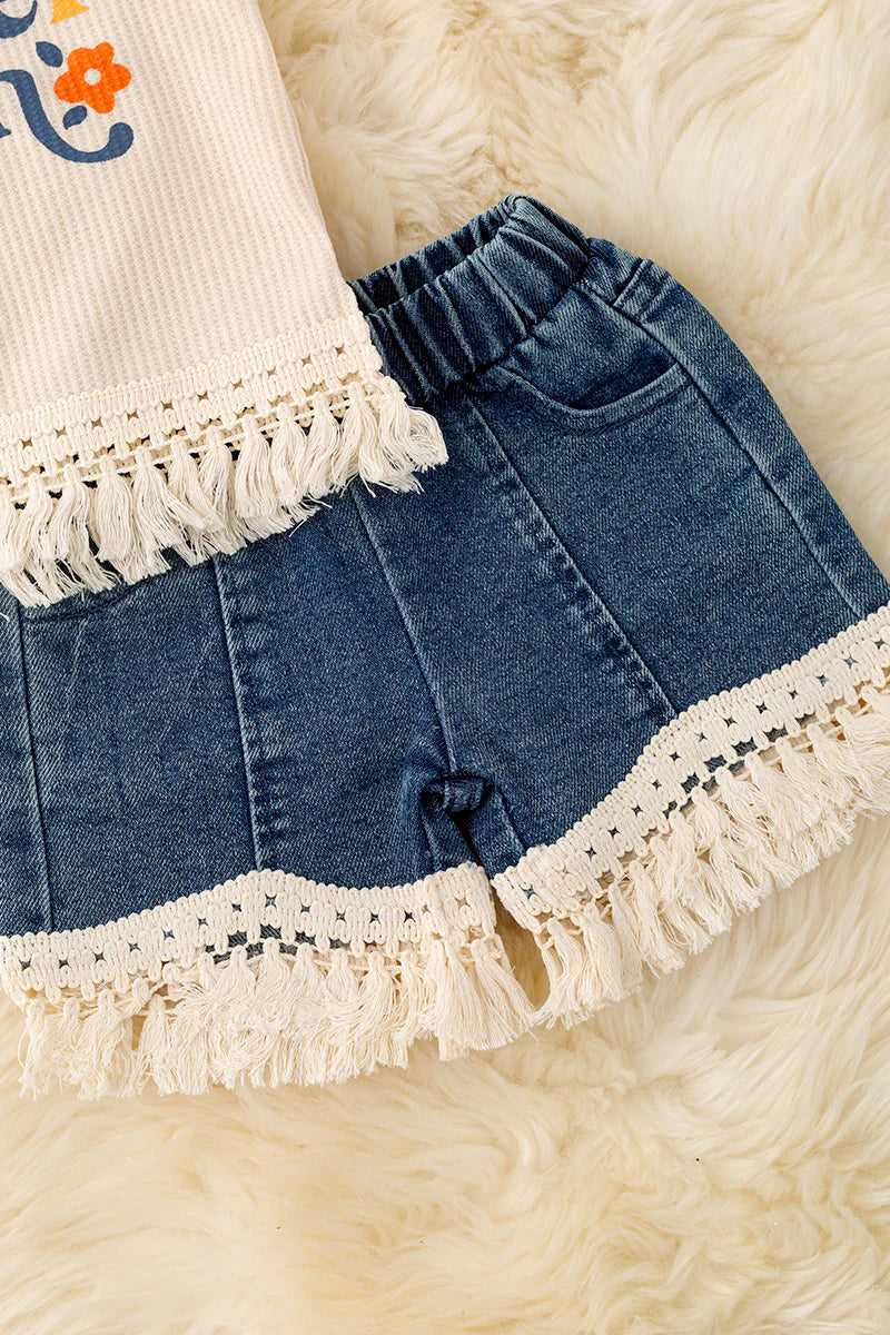 Girls Take Me To The Farm Short Set