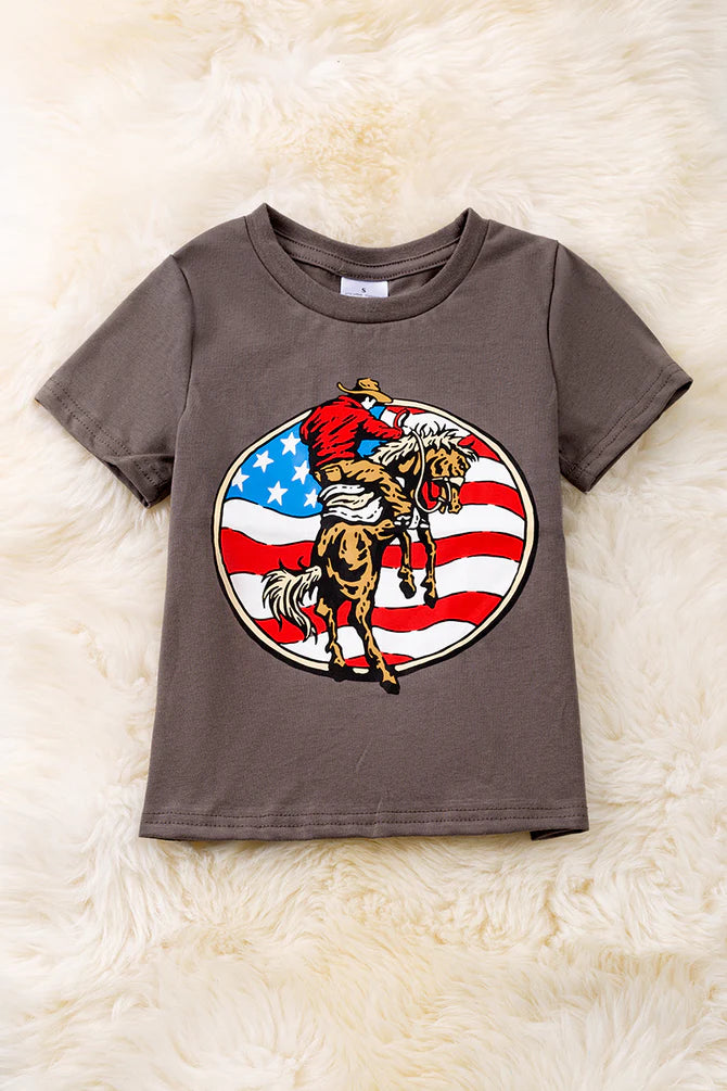 Patriotic Horse Rider Tee