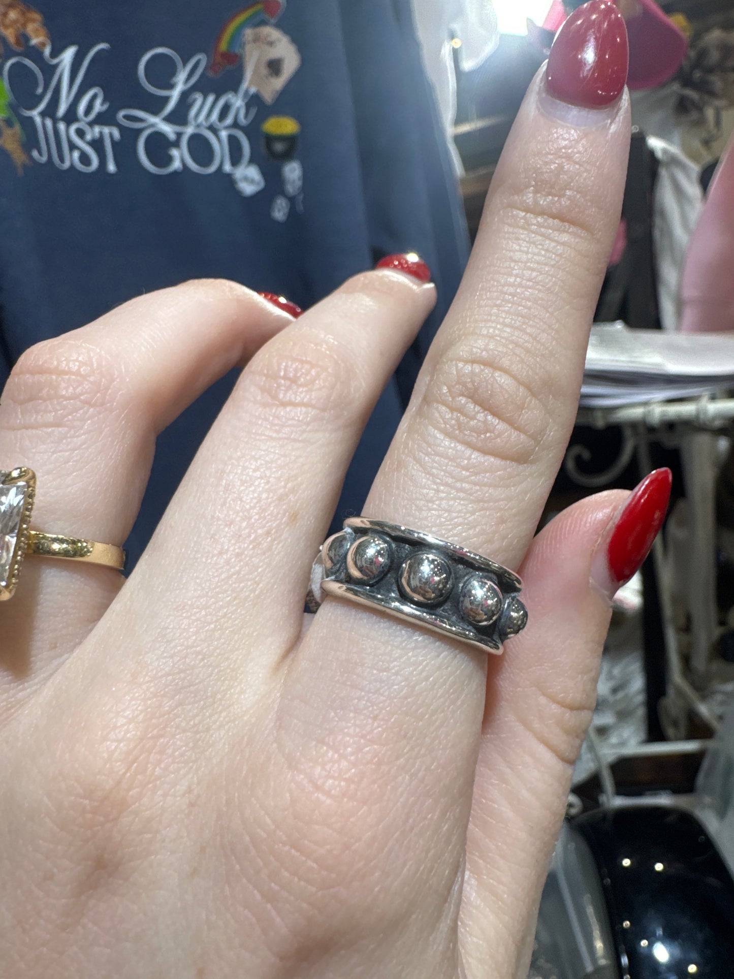 Sterling Medium Simple Bubble Ring