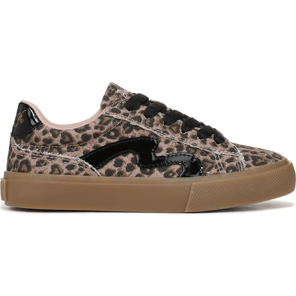 Kids Blowfish Heart Leopard Sneakers