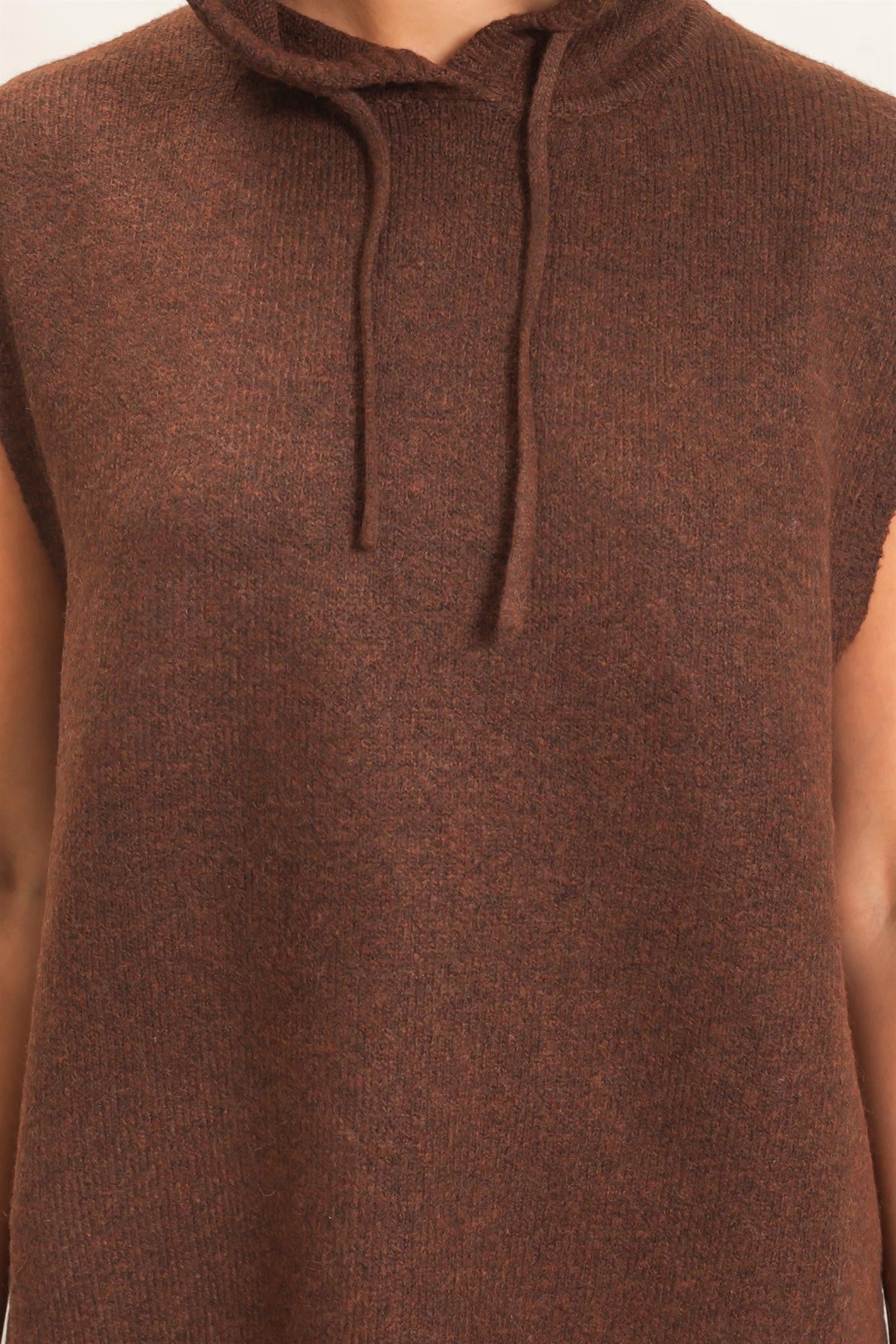 Sleeveless Hoodie Sweater