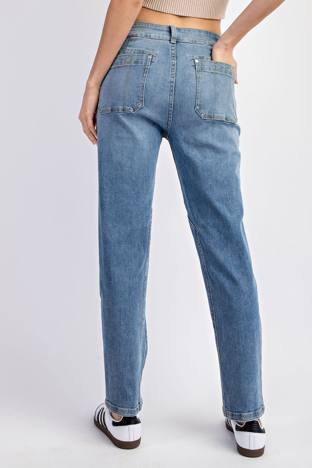 Skinny Open Side Pocket Denim Jeans