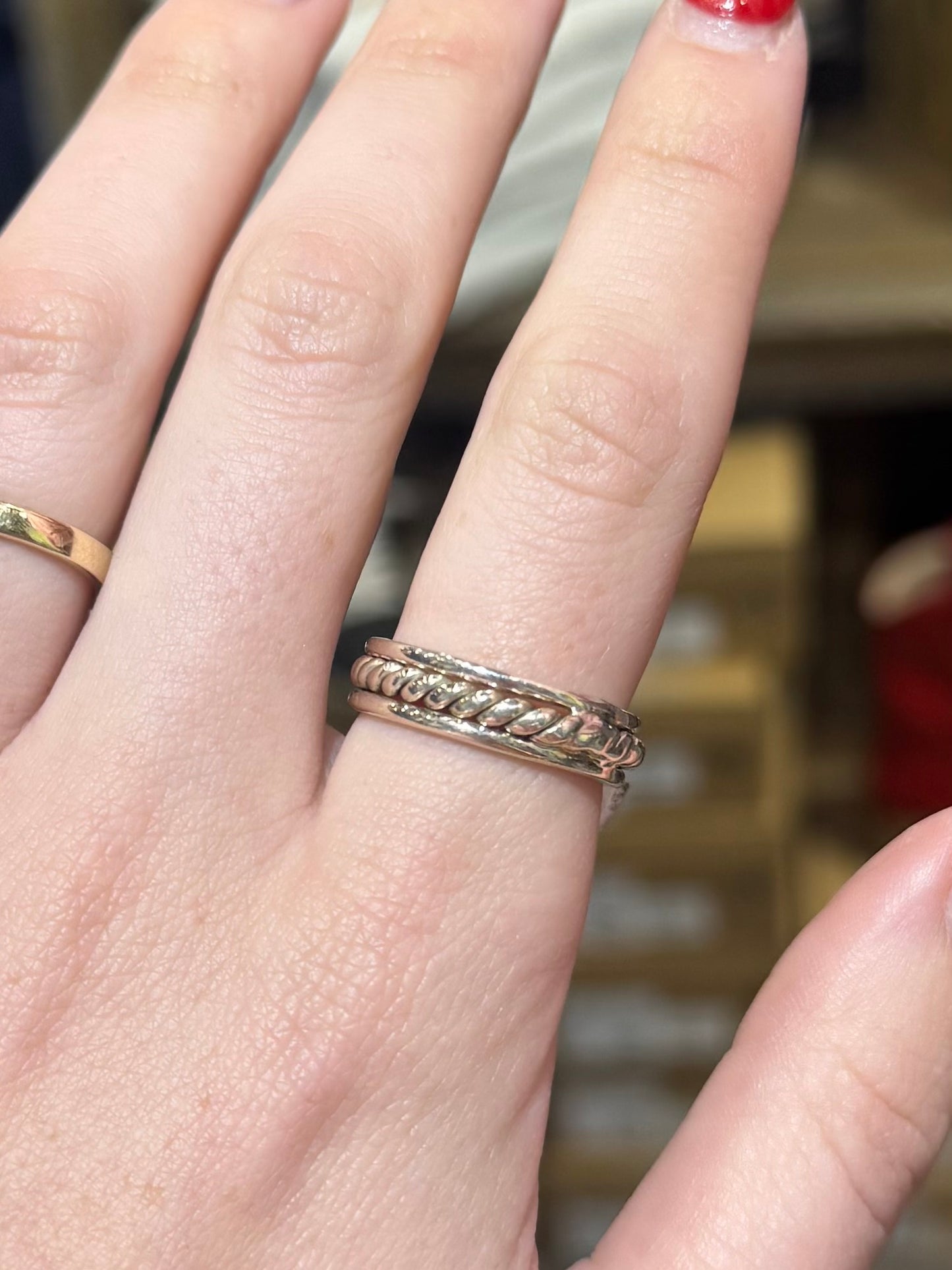 Sterling Rope Band Ring