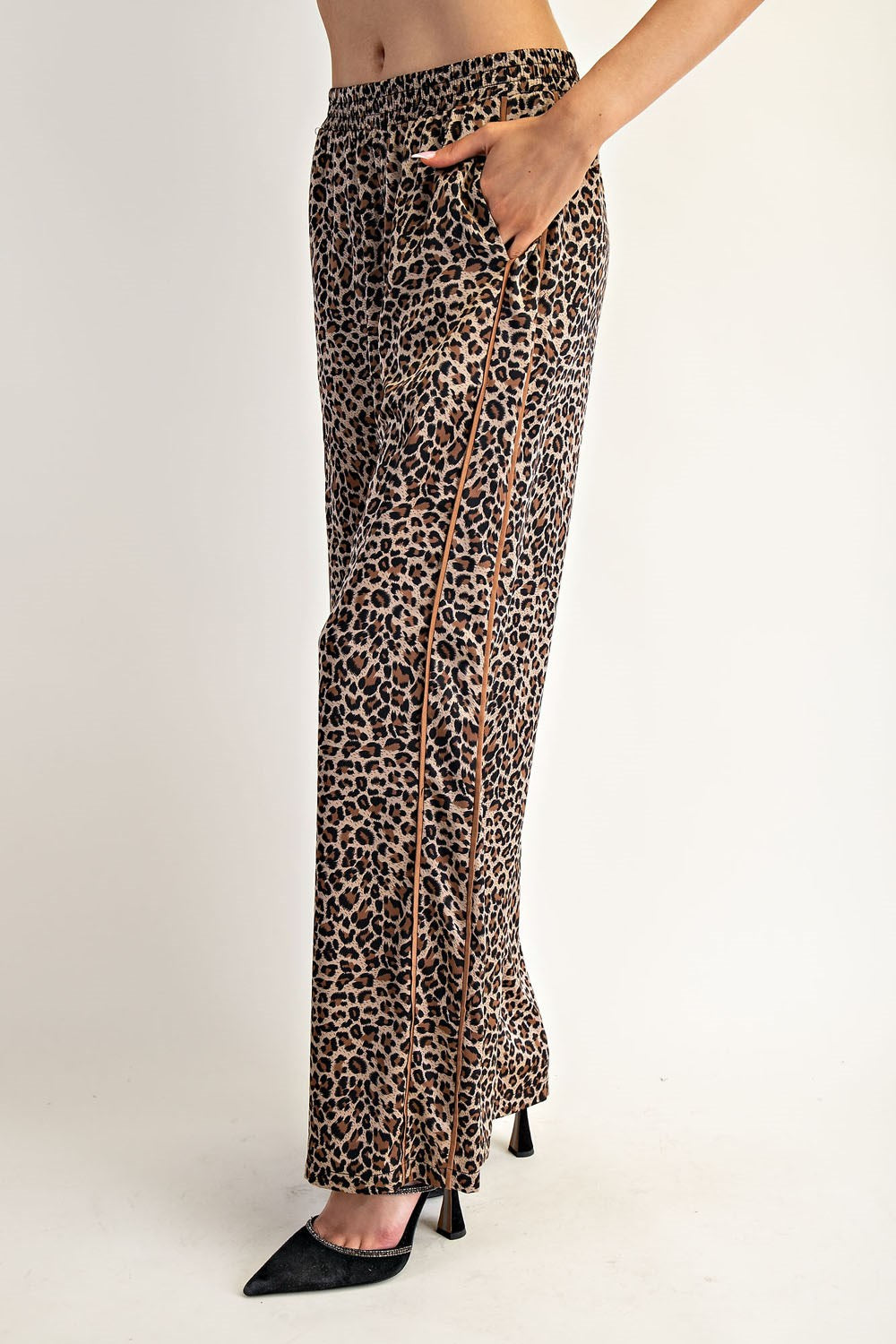 Golden Leopard Track Pants