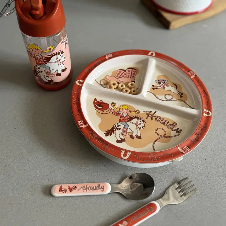 Howdy Cowgirl Suction Plate