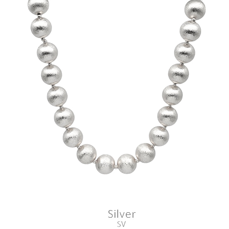 Silver Graduated Bead Necklace